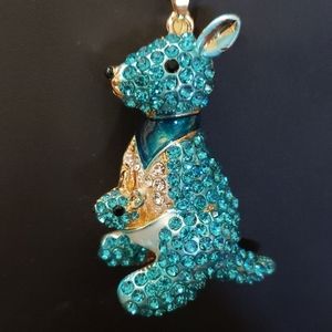 NWT Kangaroo w/baby necklace by Betsey Johnson